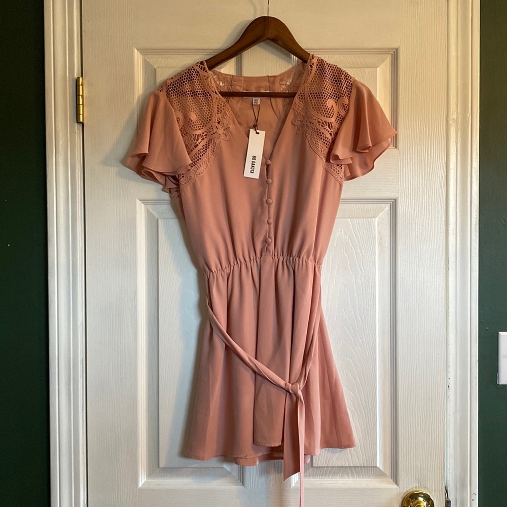Pink mini dress